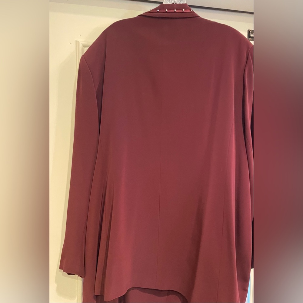 🌻 ORLANDO ROSSI 2pc Women’s Skirt Suit Plus Sz: 26 Vintage“Rare Find” Plum EUC - Picture 2 of 13